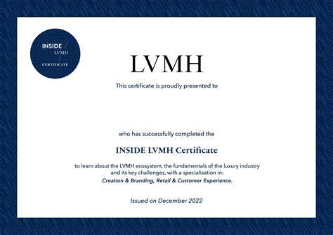 lvmh certification.